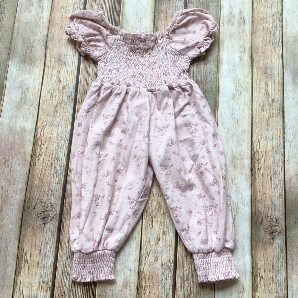 SweetHoney Smocked Floral Romper